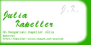julia kapeller business card
