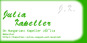 julia kapeller business card